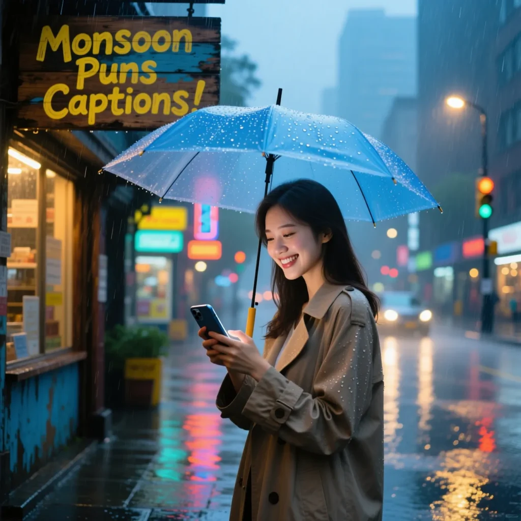 Monsoon Puns Captions