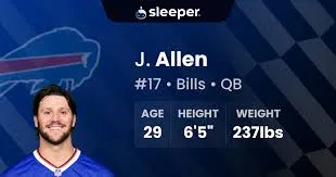 Josh Allen Weight And Height